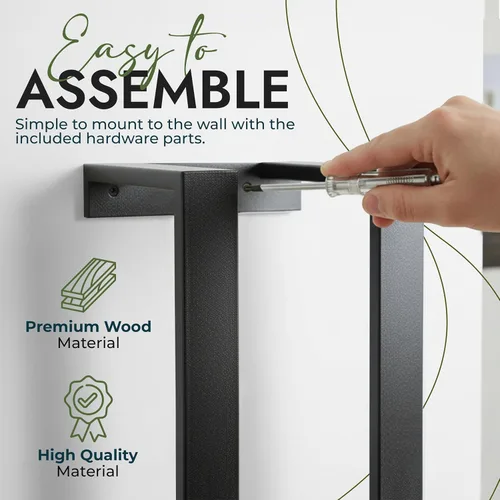 Miniatura 3 de Estante de pared para mantas: estante flotante para sala de estar y dormitorio, soporte rústico para mantas montado en la pared, organizador de ropa