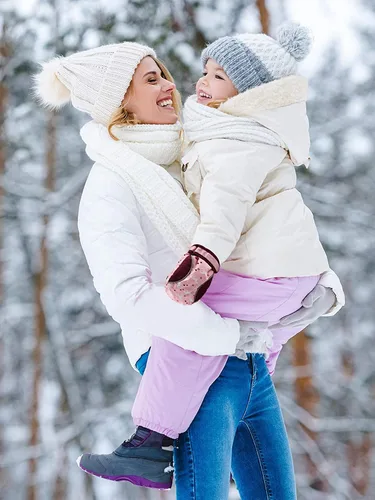 Miniatura 2 de SATINIOR 2 pares de guantes impermeables para niñas y niños, guantes de nieve cálidos para niños