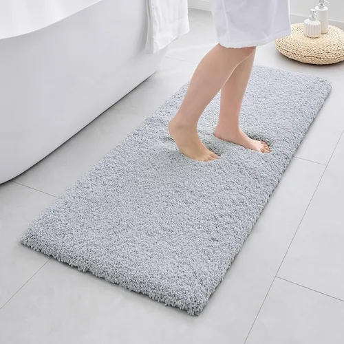Miniatura 26 de ILANGO Alfombras de Baño Beige 32" × 20" Antideslizantes y Súper Absorbentes Extra Gruesas Suaves, Alfombra de Baño Lavable para Piso, Alfombra