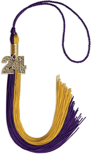 Miniatura 42 de Endea Graduation Borla de doble color con dije dorado (negro/oro brillante, 2022)