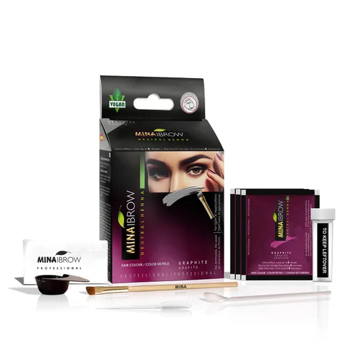 Miniatura 23 de MINA iBrow Kit de Color de Henna Profesional para Cabello con Paquete Combinado de Pincel Cubre Cabello Canoso - Dura hasta 6 semanas Sin