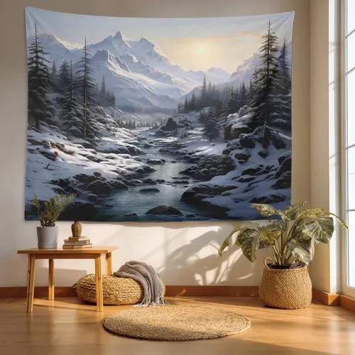 Miniatura 27 de Batmerry Abstract Repeat Polyester Tapestry, Tiled Directional Lightweight Wall Hanging High-Definition Print Backdrop For Dorm Room Bedroom Living