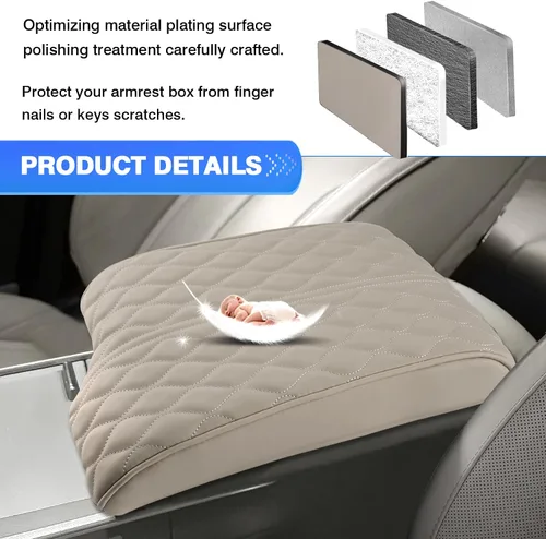 Miniatura 4 de Autorder Funda para Consola Central para Hyundai Palisade 2020-2025 Accesorios Funda para Reposabrazos Espuma con Memoria Cojín de Soporte