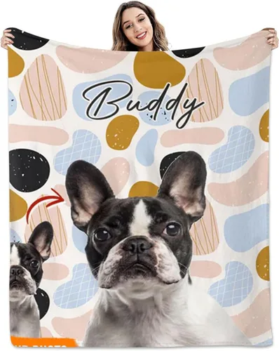 Miniatura 14 de Pamaheart Sube tu manta de fotos para perro, gato, mascota con foto personalizada, manta de perro y gato, manta de fotos, manta de Navidad de perro