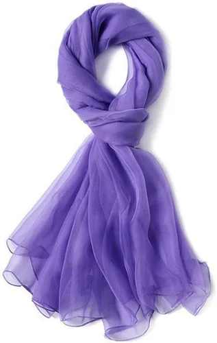 Miniatura 3 de K-Elewon Bufanda de seda de color sólido, bufandas de moda, mantones largos y ligeros para mujer