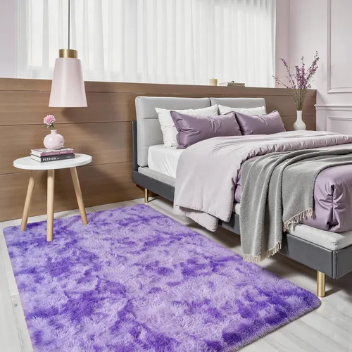 Miniatura 31 de Terrug Alfombra Corredor Negra Esponjosa para Dormitorio, 2x6 Pies Lindas Alfombras de Área de Pelo Largo para Pasillo, Alfombra de Felpa Suave