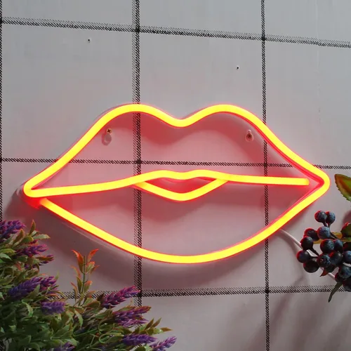 Miniatura 4 de AdvPro Lips Kiss Girl Room Flex Silicone LED Neon Sign - Azul - st16s32-fnu0048-b