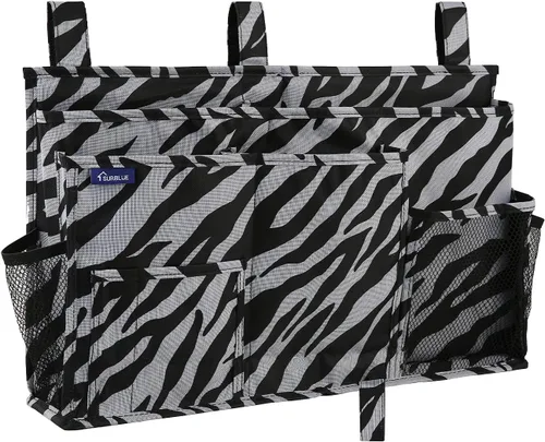Miniatura 59 de Surblue Caddy Organizador colgante, Bolsa de almacenamiento para cabecera para literas y camas de hospital, Azul Turquesa, L R-Teal