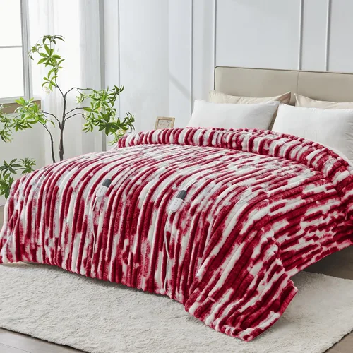 Miniatura 10 de Manta térmica individual de 62 x 84 pulgadas, manta eléctrica de cama de calentamiento rápido con 6 niveles de calefacción y 10 horas de apagado