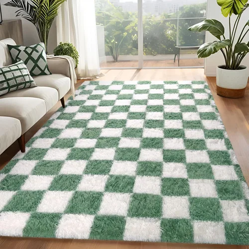 Miniatura 34 de Alfombras de Pasillo Suaves de Color Azul Marino para Dormitorio, Alfombra de Cabecera de 2x6 pies, Alfombras Esponjosas de Felpa, Alfombra de Área