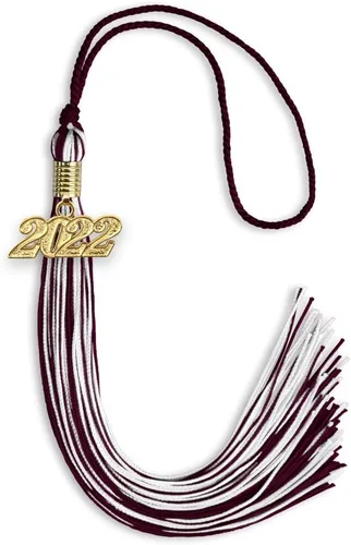 Miniatura 349 de Endea Graduation - Borla de doble color mixto con fecha dorada (negro/dorado antiguo, 2021)