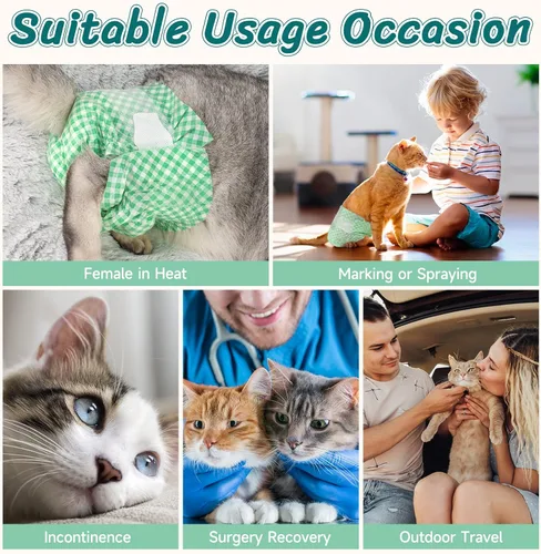Miniatura 6 de Pet Soft Pañales desechables para gatos – Pañales para perros en período de calor o incontinencia de orina, pañales para perras, pañales ultra