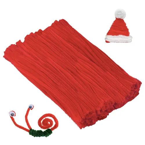 Miniatura 7 de Cuttte Suministros de limpieza de pipas para manualidades, 300 piezas de tallos de felpilla para manualidades para niños, suministros de arte