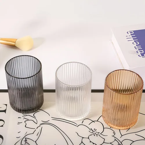 Miniatura 5 de DASITON Organizador de brochas de maquillaje, soporte de almacenamiento de brochas de maquillaje cosméticas de cristal, soporte para brochas