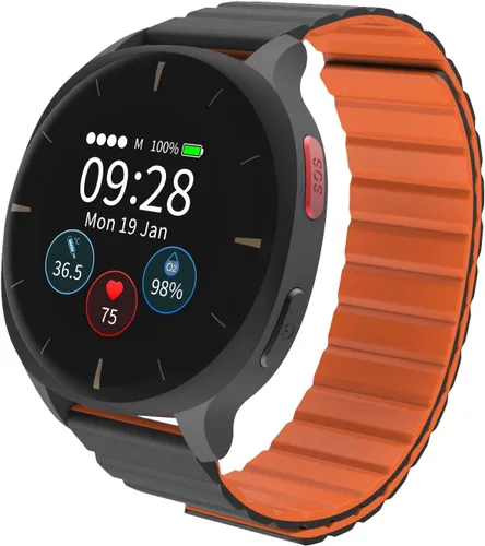 AUDAR E2 - Reloj inteligente para salud de adultos mayores con detección de caídas y SOS GPS para la seguridad familiar, monitoreo de frecuencia