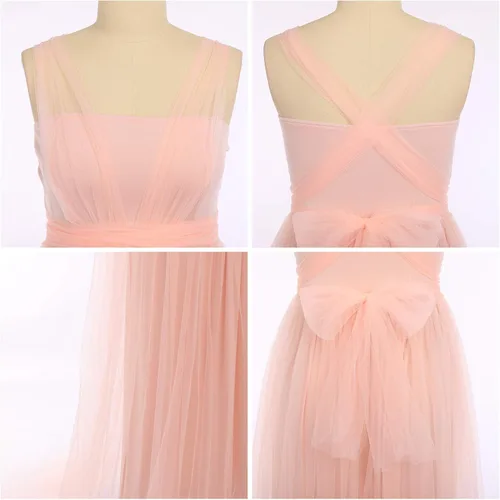 Miniatura 6 de Vestido de maternidad convertible de tul de múltiples vías para mujer, vestido de noche con hombros descubiertos para sesión de fotos, baby shower