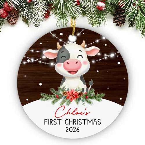 Miniatura 9 de Adorno personalizado de segunda Navidad de pingüino bebé 2026, regalo de decoración de pingüino bebé para bebés recién nacidos, nombre personalizado