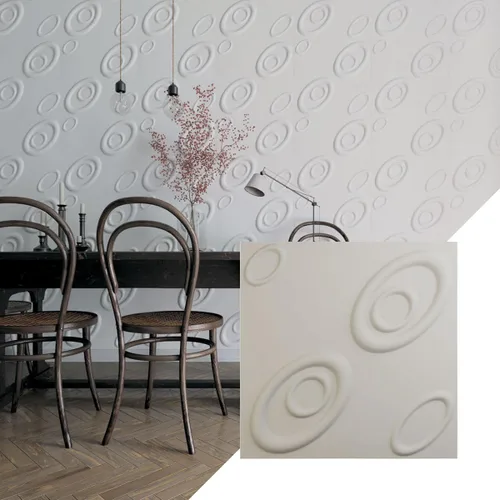 Miniatura 21 de Ekena Millwork WP20X20MAWH 19 5/8 pulgadas de ancho x 19 5/8 pulgadas de alto Maria EnduraWall Decorativo 3D Panel de pared cubre 2.67 pies cuadrados
