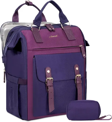 Miniatura 9 de LOVEVOOK - Mochila para laptop de mujer, bolsa de trabajo, viaje, computadora, mochila para maestra o enfermera, bolsa para libros, beige verde