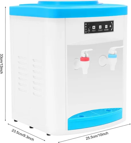 Miniatura 8 de mignonnememe Dispensador de enfriador de agua con carga superior, dispensador de agua fría y caliente, enfriador de agua para encimera, capacidad