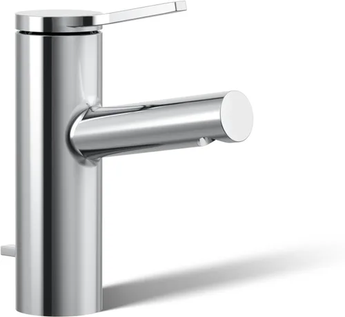 KOHLER K-99491-4-CP Elate - Grifo de lavabo de baño con mango único, desagüe emergente, 1.2 GPM, manija de una sola palanca, diseño elegante, cromo