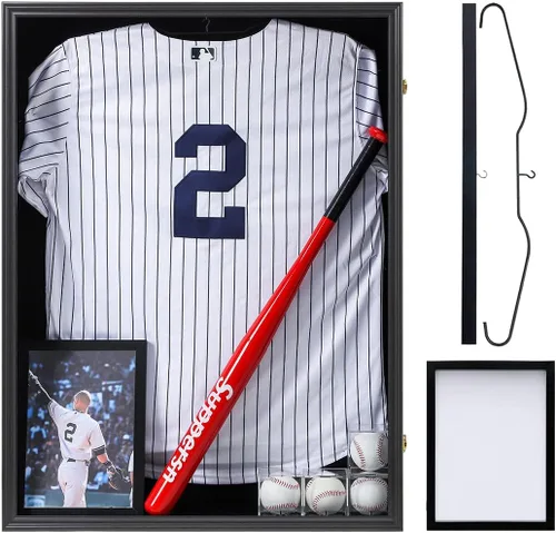 Miniatura 11 de SNAIL Estuche de Exhibición para Camiseta con Marco Grande, Caja de Sombra, Marcos Bloqueables con Protección UV, Acrílico para Béisbol, Baloncesto