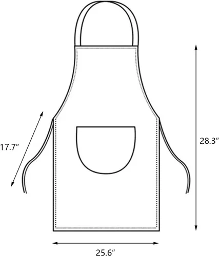Miniatura 2 de Delantal de cocina para mujer con bolsillos para limpiar las manos, bolsillo grande, limpieza a mano, impermeable para cocinar y hornear, color negro