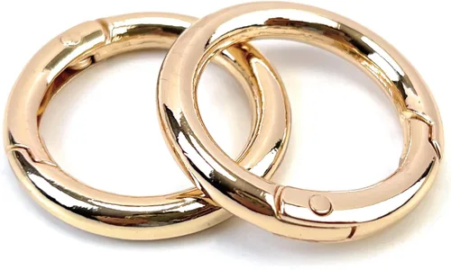 Miniatura 11 de 10 piezas de clips de mosquetón redondos con resorte, anillos en O, cierres de gatillo, hebillas de presión para llavero, costura, fabricación