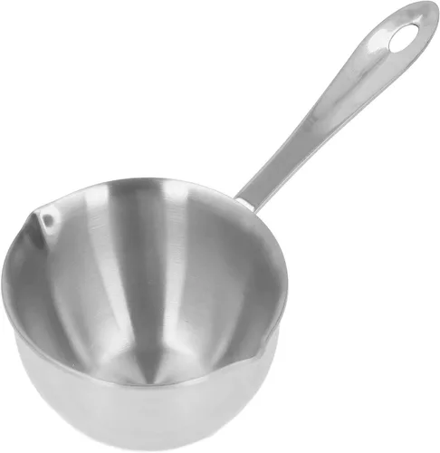 Miniatura 10 de Olla calentadora de mantequilla, olla calentadora de leche de 0.8 cuartos de galón con boquillas de vertido dobles, olla de acero inoxidable para Oro