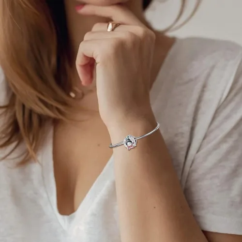 Miniatura 4 de QeenseKc - Cuentas de cristal esmaltadas para pulsera europea, regalo para mujeres y niñas