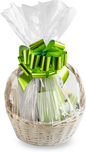 Miniatura 10 de Morepack Bolsas de celofán de 18 x 30 pulgadas para cestas de regalo, bolsas de cestas de celofán transparente, 10 unidades 10pcs