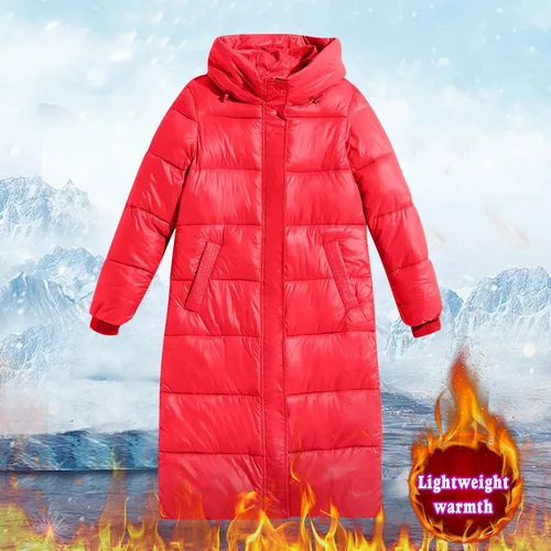 Miniatura 3 de Coats Women Impermeable Womens Thickened Down Jacket Long Winter Coat Hooded Jacket