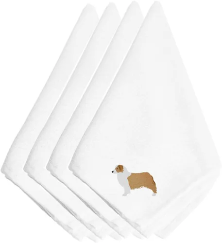 Miniatura 60 de Caroline's Treasures BB3448NPKE Affenpinscher - Juego de 4 servilletas bordadas, lavables, suaves, duraderas, servilletas de mesa para hotel