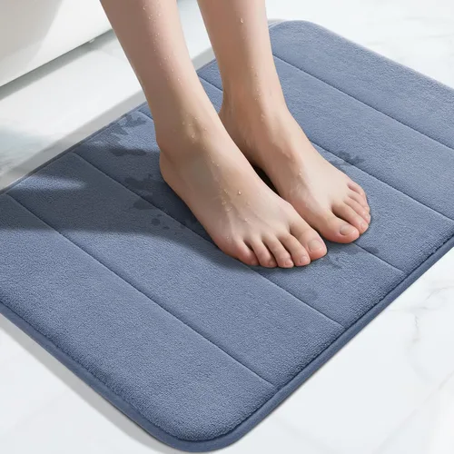 Miniatura 97 de Yimobra Tapete de baño de espuma viscoelástica, súper suave, absorbente, antideslizante, de secado rápido, lavable a máquina, tapete para bañera