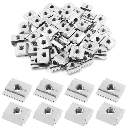 Miniatura 13 de 100 tuercas deslizantes en T serie 20 M3, tuercas deslizantes en T de cabeza de martillo para ranura en T para perfil de extrusión de aluminio serie