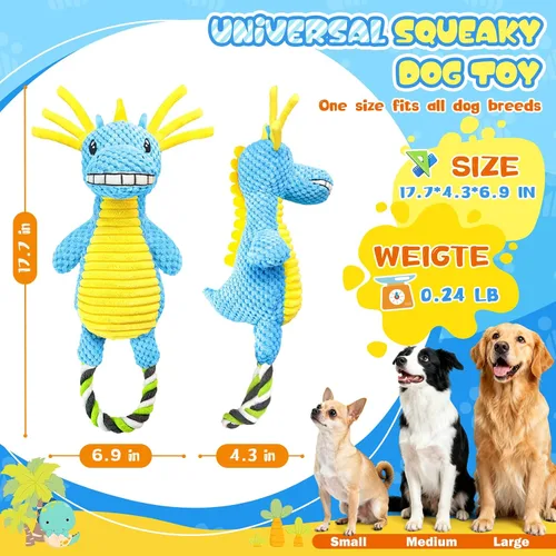 Miniatura 4 de Fuufome Juguetes chirriantes para perros grandes: juguetes duraderos para perros grandes para razas medianas y pequeñas - Juguetes de peluche