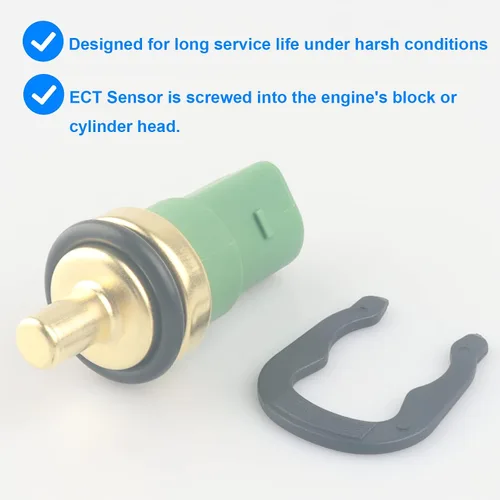 Miniatura 3 de Sensor de temperatura del refrigerante, sensor de temperatura ECT reemplazo 158-0629, 1580629 compatible con Audi VW - 1999-2010 Beetle, 1999-2006