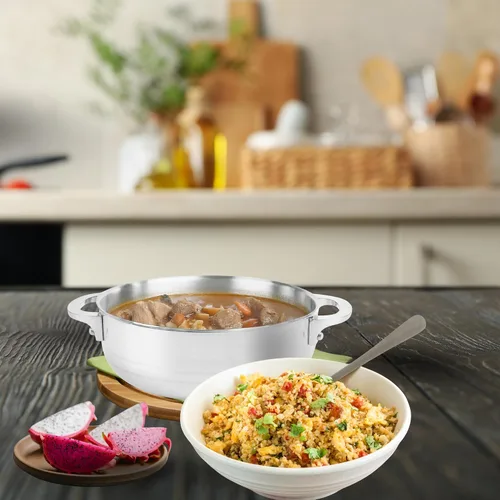 Miniatura 2 de Alpine Cuisine - Caldero de cocina de aluminio antiadherente de 3.5qt con tapa de vidrio ventilada y asas