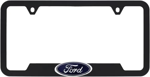 Miniatura 13 de Ford Logo 3D en negro de plástico ABS, soporte para matrícula con 2 agujeros (Negro/A)