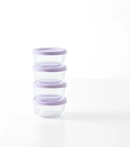Miniatura 48 de Juego de 8 recipientes de vidrio para almacenamiento de alimentos (4 recipientes + 4 tapas sin BPA), 6.5 tazas, a prueba de fugas, aptos