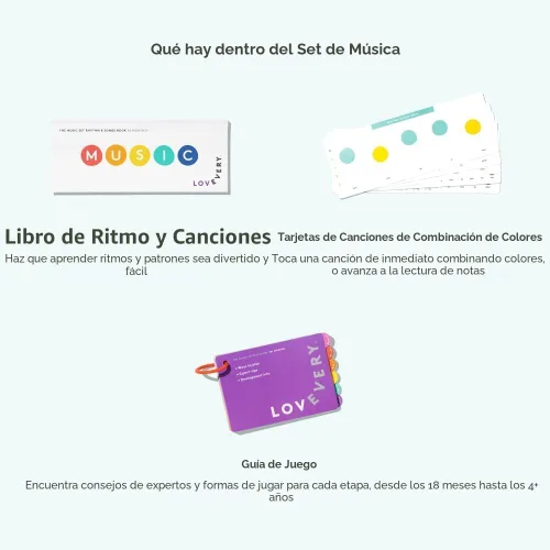 Miniatura 3 de LOVEVERY El Set de Música 6 Instrumentos Musicales Montessori & Libro de Ritmo Juguetes Educativos para Niños Pequeños y Preescolares