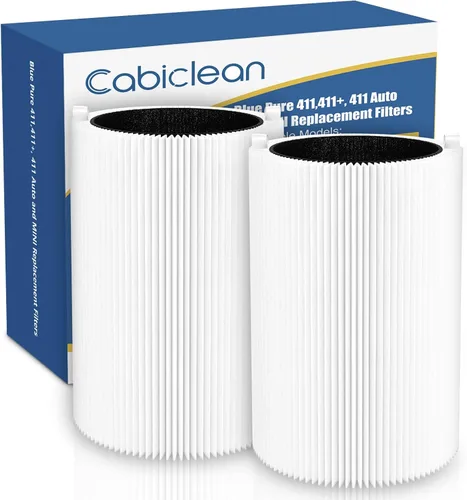 Filtros de repuesto Blue Pure 411 compatibles con Blueair Blue Pure 411 genuino, 411+, 411 Auto y MINI Purificador de aire, incluyen 2 de partículas