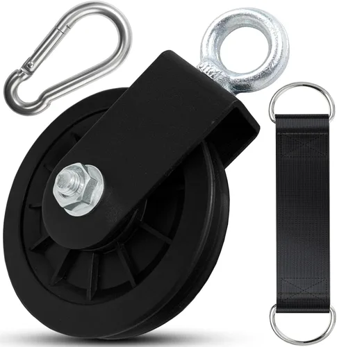 Miniatura 11 de Polea de cable de rotación de 360 grados, silenciosa, inoxidable, 3.54 pulgadas, 330 libras, carga de trabajo para equipo de gimnasio, tendedero