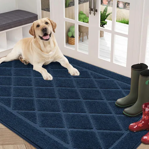 Miniatura 15 de BEQHAUSE Tapete para puerta de 20 x 32 pulgadas, tapete antideslizante para puerta, lavable, tapete para puerta de perro, resistente a las manchas