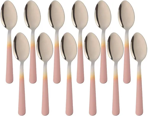 Miniatura 17 de Juego de 12 cucharas de café Demitasse de acero inoxidable, mini cuchara de 4.5 pulgadas, pequeñas cucharas de espresso para café, azúcar, postre