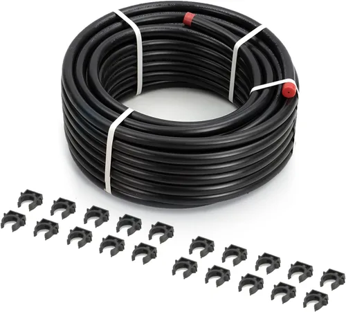 Miniatura 11 de Shop Air Line Kit de 3/4 pulgadas x 200 pies, kit de manguera de tubo de compresor de aire de aluminio HDPE para garaje con bloque de pliegue Negro