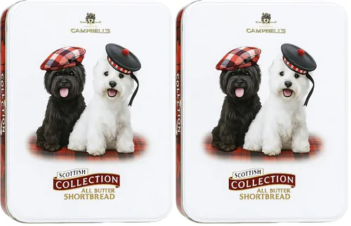 Miniatura 10 de Campbells Shortbread Westie Dog Lata de 5.29 onzas (5.29 oz) – Galletas surtidas de mantequilla de Escocia, galletas y galletas de té británicas