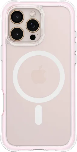 ORNARTO Air Case para iPhone 16 Pro Max Transparente, Compatible con MagSafe, Funda de Protección contra Caídas de Grado Militar con Air-Pink Rosa