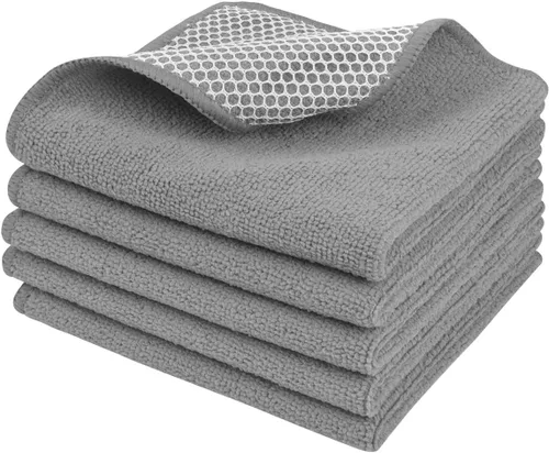 Miniatura 23 de SINLAND Paño de microfibra para lavar platos, trapos de platos, el mejor paño de cocina para lavar, paños de limpieza con lado abrasivo de polímero