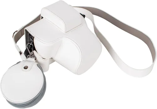 Miniatura 8 de MUZIRI KINOKOO Funda Protectora para Cámara Canon EOS R50/R100 y Objetivo de 18-45mm, de Piel Sintética EOSR50 R100 Incluyendo Media Funda, Tapa